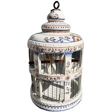 Vintage Meiselman Ceramic Multi Colored Bird Cage, from Italy picture