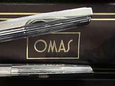 Omas Pen Fountain Pen Chrome Spline IN Folder + Sphere Years 70 Vintage picture