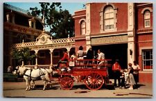 Old Horse & Chemical Wagon-Main Street USA Disneyland California Postcard c1955 picture