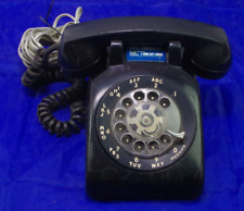 Western Electric Black 500 Rotary Dial Telephone Tested Warped Front See Photos picture