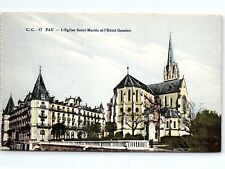 c1910 PAUL'Eglise Saint-Martin and the Hôtel Gassion POSTCARD P2866 picture