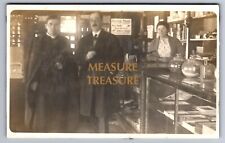 C.1910 RPPC OCCUPATIONAL CANDY SHOP INTERIOR AT XMAS WOMAN OWNER ? Postcard P51 picture