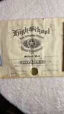 San Antonio Texas high school diploma 1923 picture