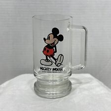 Vintage Walt Disney Mickey Mouse Glass  Clear Heavy picture