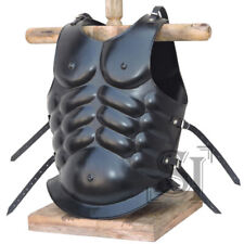 Medieval Roman Greek Muscle Body Armor Black, , Made of 16-gauge steel... picture