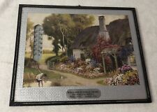Antique VTG Litho Print Thermometer Framed Williams Funeral Home Canfield OH picture