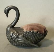 Vintage Silverplate Figural Swan Pin Cushion picture