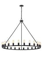 Warehouse of Tiffany Liam 24-Light 48-Inch Round Wagon Wheel Chandelier picture