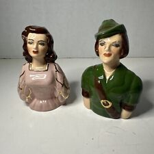 Vtg Robin Hood Maid Marion Salt and pepper Shakers picture