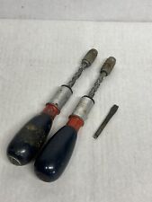 Vtg 2x Stanley Handyman Yankee 133H Double Spiral Ratcheting Screwdriver USA picture