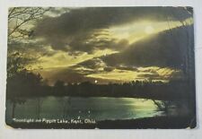 Moonlight on Pippen Lake ~ Kent, OH. - Posted Postcard 12/2/1910 - No Stamp picture