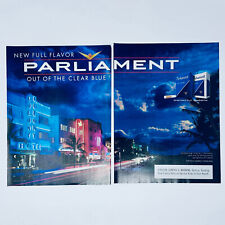 Parliament Cigarettes Full Flavor Out of the Clear Blue 2 Page Print Advert picture