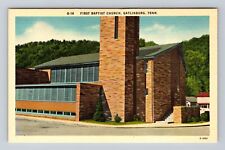 Gatlinburg TN-Tennessee, First Baptist Church, Antique Vintage Postcard picture
