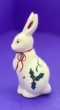 Vintage Long Ears Christmas Bunny Rabbit Ceramic Figurine SALE picture