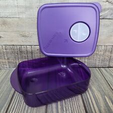 Tupperware Purple Rock n' Serve 2.5 Cup Microwave Vent Lid Container #3385 EUC picture