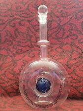 Rare Tequila Esperanto Seleccion EMPTY Bottle Cobalt Blue Agave Flower & Stopper picture