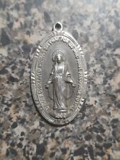 Vintage A. Gale Inc Sterling Silver Miraculous Mother Virgin Mary Medal picture