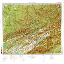Soviet Russian Topographic Map JOHNSON CITY, TENNESSEE USA 1:500K Ed1981 REPRINT picture