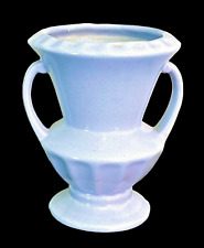 MCM Pottery Urn Vase Planter Ceramic Double Handle Blue or Purple VTG Haeger? picture