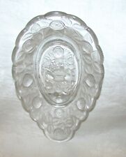 EAPG Central Glass Company Clear Cabbage Rose Oblong Relish Pickle Dish picture