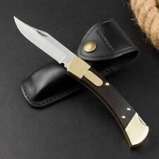8.5'' New 440C Blade Wood Handle Back Lock Tactics Folding Pocket Knife FC175 picture
