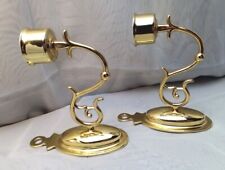 Vintage Baldwin Brass Colonial Williamsburg Brass Candlestick Wall Sconces picture