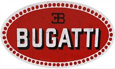 Bugatti Oval Laser Cut Logo Metal Sign Rustic picture
