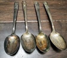 Lot of 4 WM Rogers Presidential Spoons Eisenhower, Kennedy, Hoover, and Jackson picture