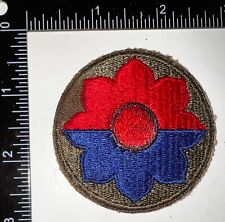 WWII US Army 9th Infantry Division Patch FLOWER MODIFIED WITH RED CIRCLE picture