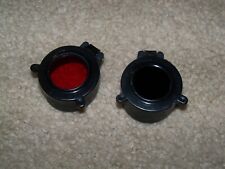 One Red & One IR Flip Cap Flashlight Cap Tip Off Filter 1 1/2 Inch Diameter picture