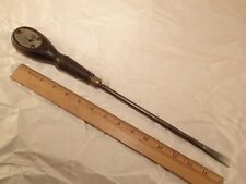 Antique GEO. E. GAY 1878 Patented Ratcheting Cabinet Screwdriver, 16-3/4