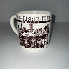 Vintage SAN FRANCISCO Coffee Mug Cup Skyline Row House MADE IN USA Clean picture
