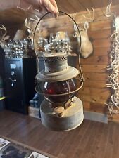 Vintage Handlan St. Louis Red Globe Utility Lantern picture
