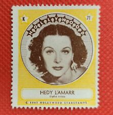 Hedy Lamarr 1947 Hollywood Screen Movie Stars Stamp Trading Card picture