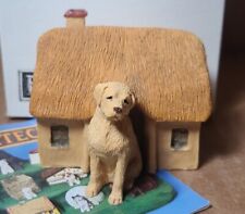 Vtg 90s Barkitecture - English Thatched Cottage & Labrador A103 Dog House   (T7) picture