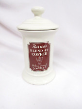 HARRODS London Blend 49 Ceramic Coffee Canister with Lid Cylinder picture