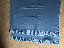 Faribo  Blue 100% Pure Wool 70”x 86”  Blanket Vintage USA picture