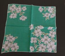 Shades of  GREEN Lot of 6 Vintage Handkerchief’s  Floral Patterns on 5 picture