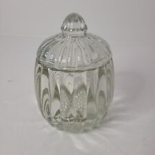 Jeannette Clear Glass Container With Lid  Mid-Century  Sugar Jelly Relish Jar picture