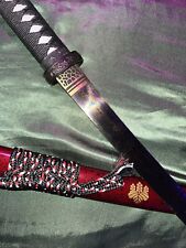 Unique Katana Sword Handmade Red And Blue Damascus Steel Steel￼ 1 Of 1 picture
