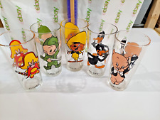 Lot of 5 Looney Tunes 1973 Warner Bros Pepsi Collector Series Glasses 16 oz picture