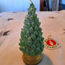 Vintage 1996 Candle Craft Christmas Tree Shaped Candle Never Burned With Tag picture