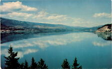 Lake Roosevelt, Grand Coulee Dam, Canadian border, Marcus, Washington. Postcard picture