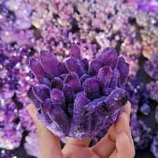 310g+ New Find Dark Purple Phantom Cluster Crystal Geode Specimen Ornament Decor picture
