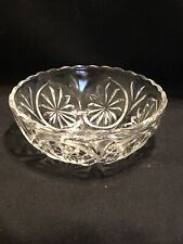 Vintage Anchor Hocking Glass Star And Cameo Medallion Clear Glass Dessert Bowl picture
