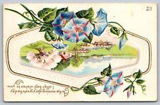 As The Morning-Glory Greets The Day, I Offer Best Wishes To You Postcard picture