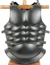 Medieval Warrior Roman Conqueror Muscle Body Armor Cuirass Flat Black picture