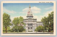Vtg Post Card State Capitol, Lansing Michigan C408 picture