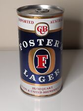 Foster's Lager Large Seam  25 oz. - Bottom Opened Collectible Pull Tab Beer Can picture
