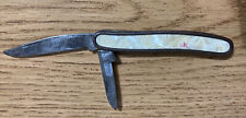 Vintage Colonial Prov. U.S.A. Two Blade Pocket Knife White Pearl Mother Of Pearl picture